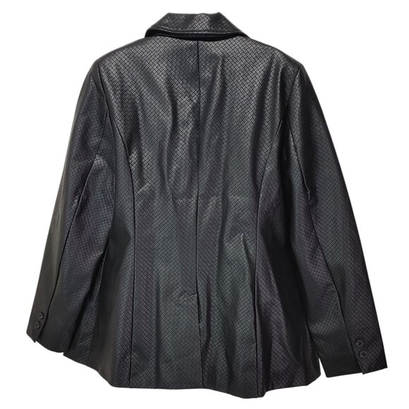 Women's Fallon Pu Jacket Faux Leather Black Women's Size US 16 - Picture 4 of 12